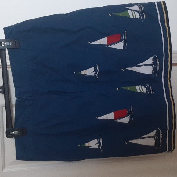 Lands end blue boat or sailing skirt. Size 10. - Picture 2 of 7